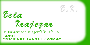 bela krajczar business card